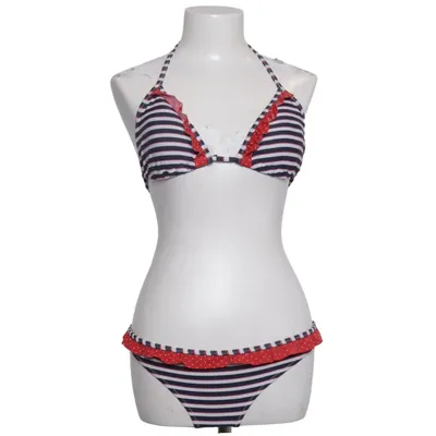 Bikini (Blue, Red, White) from Mariemeili Elastane, Polyamide