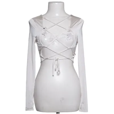 Crop top (Beige) från Playboy x Missguided