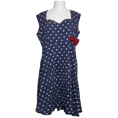 Kleid (Blau, Weiß) von Lindy Bop Baumwolle, Elasthan, Polyester