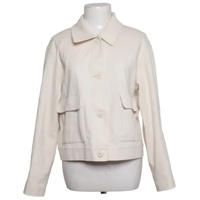 Jacket (Beige) from Uniqlo Cotton, Elastane, Polyamide