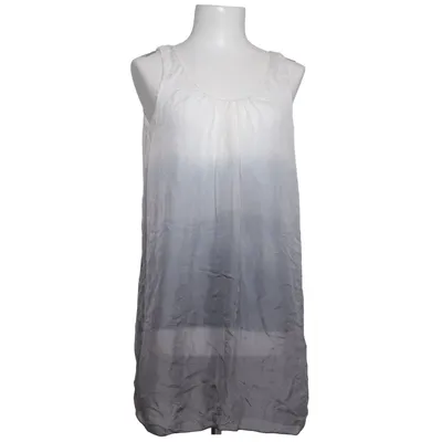 Strandkleid (Weiß, Grau) von Perla Nera Elasthan, Seide, Viskose
