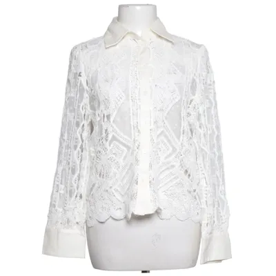 Bluse (Weiß) von Zara Baumwolle, Polyamid