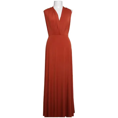 Halterneck-kjole (Orange) fra Luna Elastan, Polyester