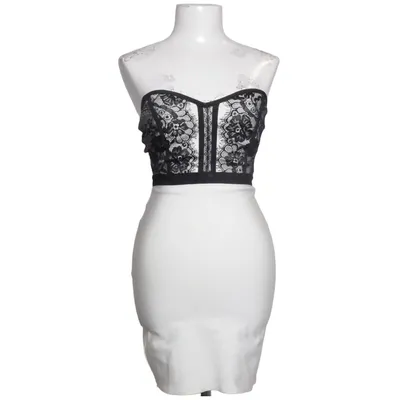 Robe de cocktail (Noir, Blanc) de Manosque Élasthane, Polyester