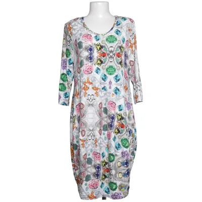 Dress (White, Multicolored) from Leins' Elastane, Viscose