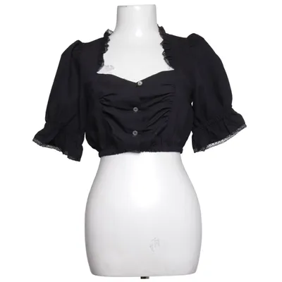 Dirndlbluse (Sort) fra Lekra Bomuld, Polyester