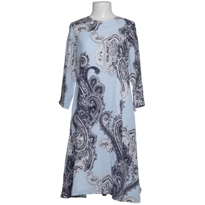 Jurk (Blauw, Wit) van Amichi Elastaan, Zijde