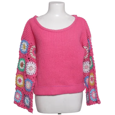 Sweater (Pink, Multicolored) from Luzabelle Acrylic, Cotton, Polyester