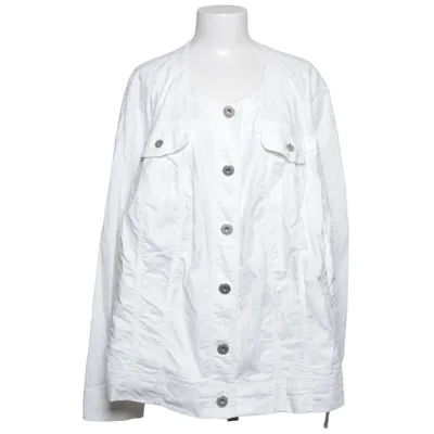 Denim jacket (White) from Kj Brand Cotton, Elastane