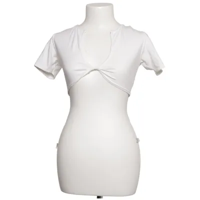 Wrap top (White) from PrettyLittleThing Cotton