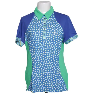 Polo shirt (Blue, Green, White, Silver) from Alba Moda Elastane, Viscose