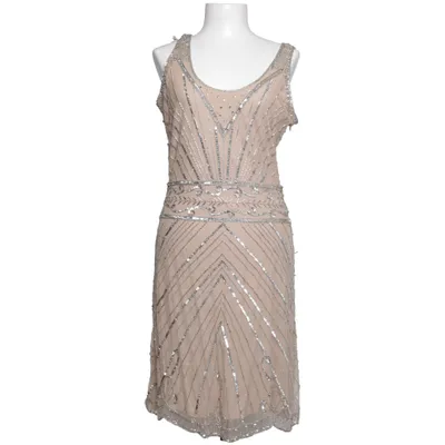 Cocktailkleid (Beige, Silber) von Young Couture by Barbara Schwarzer Polyester