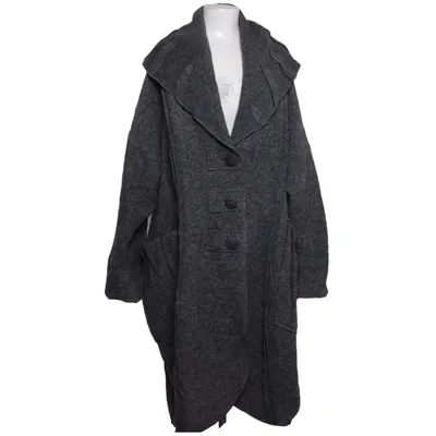 Coat (Gray) from Deerberg Cotton, Wool