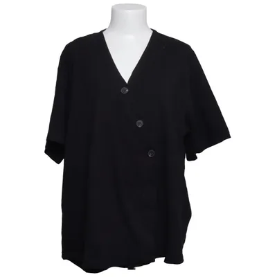 Wrap blouse (Black) from Pure by Ulla Popken Organic cotton