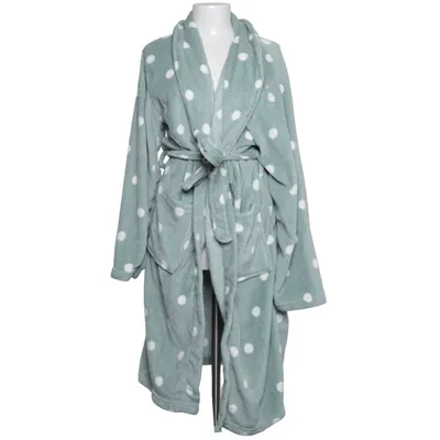 Bathrobe (Green, White) from My Home Polyester