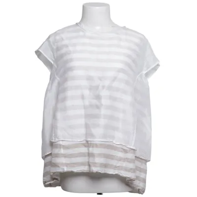 Top (White, Beige) from Guglielminotti Cotton, Linen, Silk