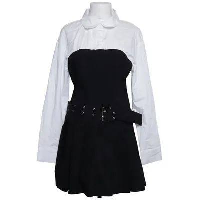 Shirt dress (Black, White) from F&F Cotton, Elastane, Polyester, Viscose