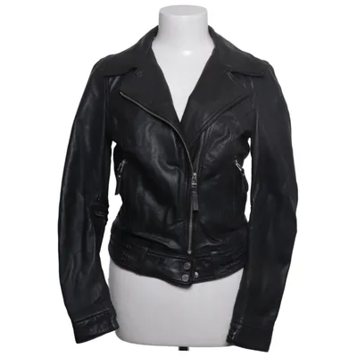 Bikerjakke (Sort) fra Oakwood Bomuld, Læder, Polyester