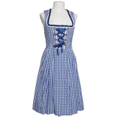 Dirndl (Bleu, Blanc) de Landhaus Coton, Polyamide, Polyester