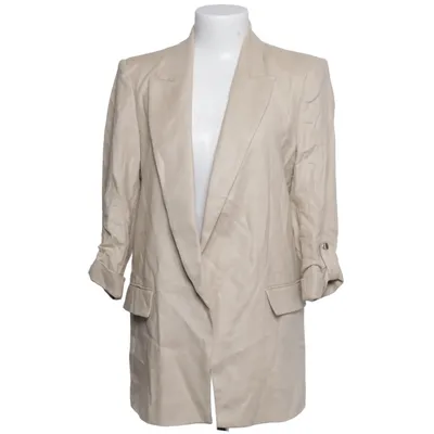 Blazer (Beige) van Zara Elastaan, Linnen, Viscose