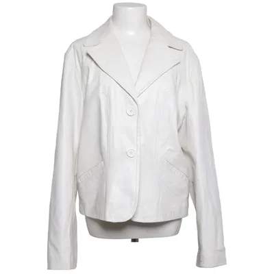 Læderblazer (Hvid) fra Arturo Akryl, Læder