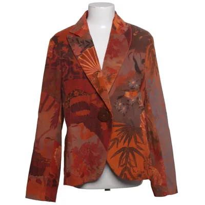 Blazer (Orange, Brun, Flerfarvet) fra Jacqueline Riu Bomuld, Elastan, Polyester