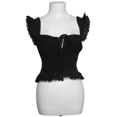 Crop top (Sort) fra Reclaimed Vintage Bomuld, Elastan, Polyester