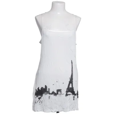 Dress (White, Black) from Gattina Silk, Viscose