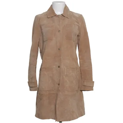 Läderkappa (Beige) från Mango Skinn, Polyester