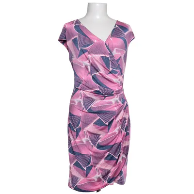 Jurk (Roze, Blauw, Wit) van Lady Lol Paris Elastaan, Polyester