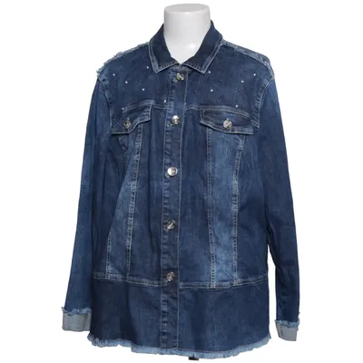 Denim jacket (Blue) from Samoon Cotton, Elastane