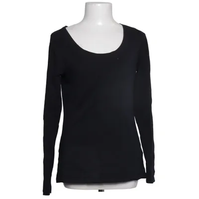 Langærmet t-shirt (Sort) fra H&M Basic Bomuld, Elastan