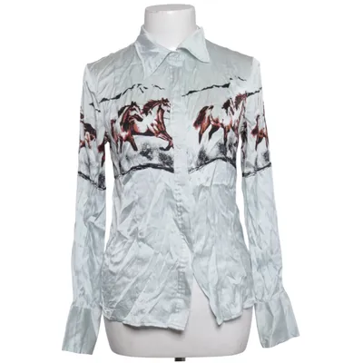 Shirt (Multicolored, Blue) from Ganni Elastane, Silk