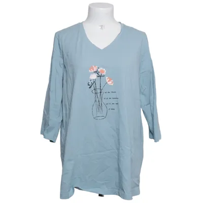 T-shirt à manches longues (Bleu) de Pure by Ulla Popken Coton biologique