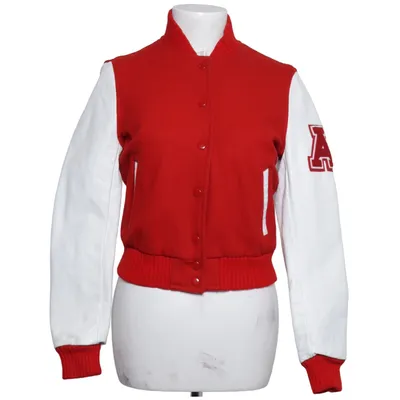 Veste universitaire (Rouge, Blanc) de American College Cuir, Polyamide, Polyester, Laine