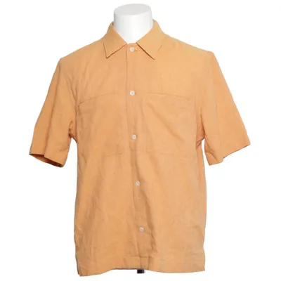 Chemise à manches courtes (Marron) de Zara Coton, Lin, Polyester, Viscose