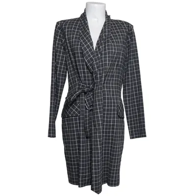 Manteau (Gris, Blanc) de Cristina Gavioli Élasthane, Polyester, Viscose