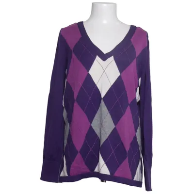 Pullover (Lila, Grå, Vit) från Lane Bryant Bomull, Polyester