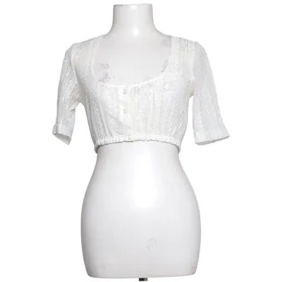 Dirndlbluse (Hvid) fra Melega Fashion Elastan, Polyamid