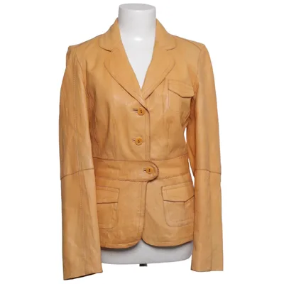Læderblazer (Gul) fra Closed Bomuld, Læder, Polyester