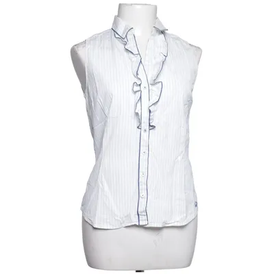 Top (White, Blue) from River Woods Cotton, Elastane