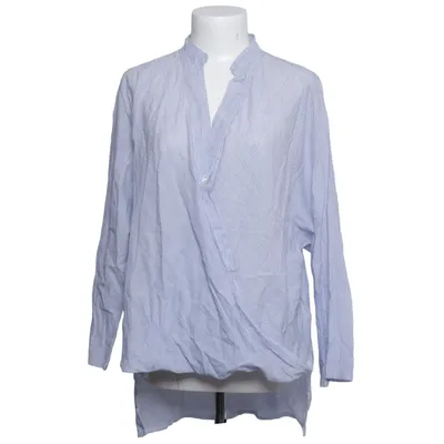 Wrap blouse (Blue, White) from Dixie Cotton