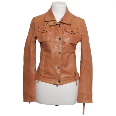 Veste en cuir (Marron) de Gipsy Coton, Cuir, Polyester