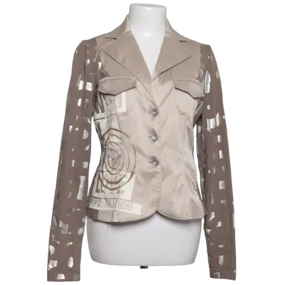 Blazer (Beige, Brun) fra Pianura Studio Bomuld, Elastan, Polyester