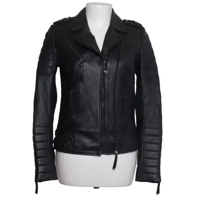 Veste de motard (Noir) de Boda Skins Cuir