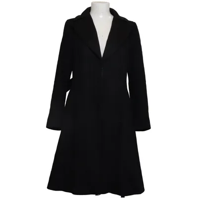Frakke (Sort) fra Zara Woman Viscose, Uld