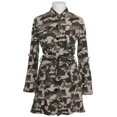 Skjortklänning (Grön, Grå, Vit, Svart, Flerfärgad, Brun) Bomull