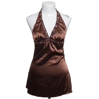 Halter neck top (Brown) from Sanselle Elastane, Polyamide