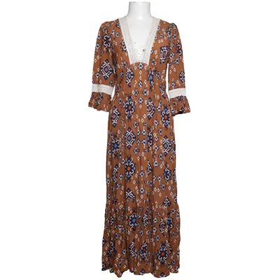 Maxi jurk (Bruin, Meerkleurig) van Iris Viscose