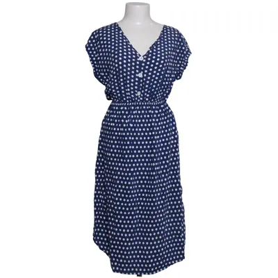 Dress (Blue, White) from Defox Cotton
